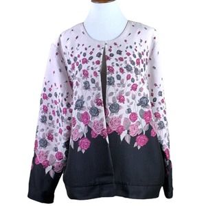 Country Store Floral Jacket Blazer Roses Tapestry Look Cottagecore